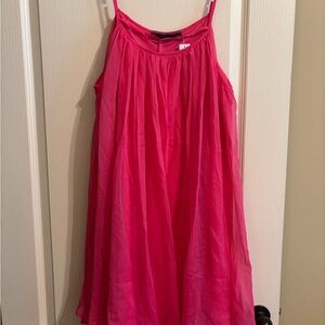 Vibrant Pink Sleeveless mini Dress